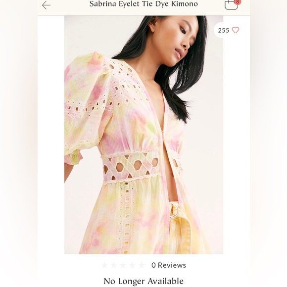 Free People Dresses & Skirts - Free People Sabrina Eyelet Tie Dye Kimono!!